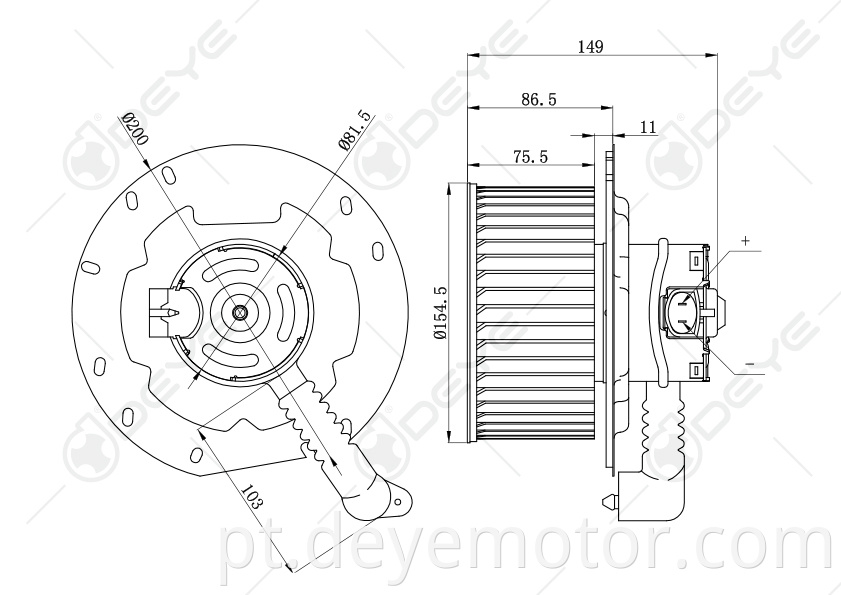 1C3H19846BA 1L5Z18456CA Ventilador do motor do soprador para Ford Windstar